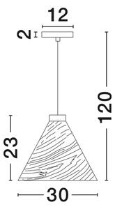ELYSIAN VISILICA DRVENA LED E27 1x12Watt 100-240Volt IP20 Bulb Excl NL9001070