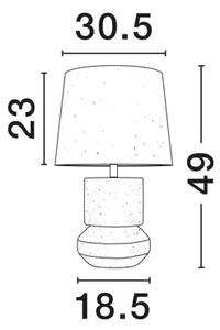 IZUMI TERAKOTA KERAMICNA BEŽ STOLNA LAMPA LED E27 12Watt 100-240Volt IP20 Bulb NL9001060