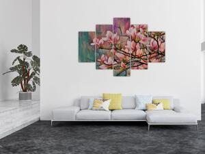 Slika - Oljna slika, Cvetoča sakura (150x105 cm)