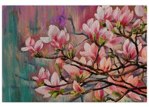 Slika - Oljna slika, Cvetoča sakura (90x60 cm)