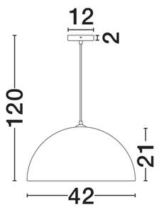 TALCUM VISILICA CRNA LED E27 1x12Watt 100-240Volt IP20 Bulb Excluded NL9001073