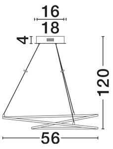VIAREGGIO VISILICA LED 28W/3000K/2222lm/IP20/KROM NL8101201