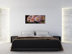 Slika - Oljna slika, Rože v vazi (120x50 cm)