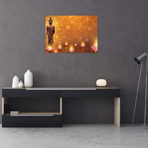 Slika - Buda v zlatih bleščicah (70x50 cm)
