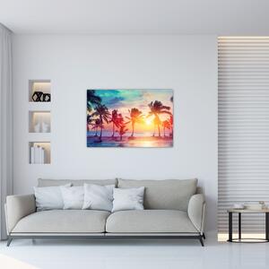 Slika - Tropski sončni zahod (90x60 cm)