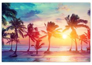 Slika - Tropski sončni zahod (90x60 cm)