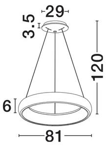 ALBI VISILICA LED 80W/3000K/4000lm/DIMM/IP20/CRNA NL8105604 D
