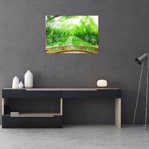 Slika - Pogled na tropski vrt (70x50 cm)