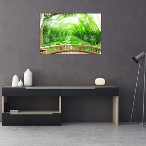 Slika - Pogled na tropski vrt (90x60 cm)