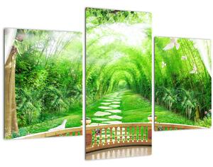 Slika - Pogled na tropski vrt (90x60 cm)