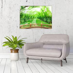 Slika - Pogled na tropski vrt (70x50 cm)