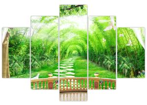 Slika - Pogled na tropski vrt (150x105 cm)