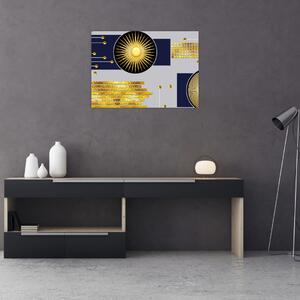 Slika - Zlati krogi (70x50 cm)