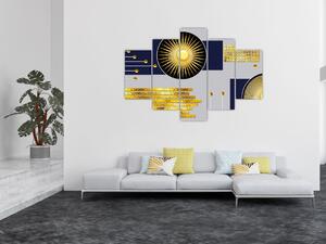 Slika - Zlati krogi (150x105 cm)