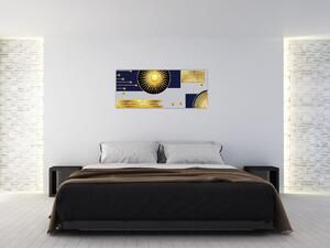 Slika - Zlati krogi (120x50 cm)