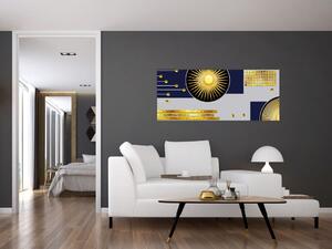 Slika - Zlati krogi (120x50 cm)