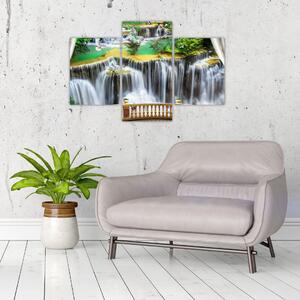 Slika - Pogled na čarobne slapove (90x60 cm)