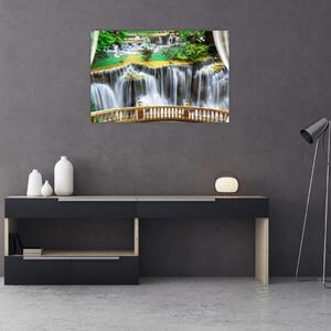 Slika - Pogled na čarobne slapove (90x60 cm)