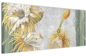 Slika - Cvetoči kaktusi (120x50 cm)