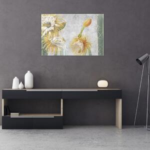 Slika - Cvetoči kaktusi (90x60 cm)