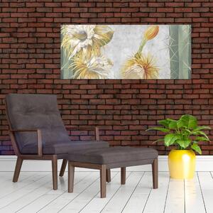Slika - Cvetoči kaktusi (120x50 cm)