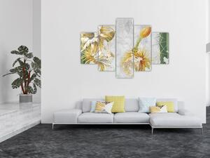 Slika - Cvetoči kaktusi, vintage (150x105 cm)