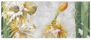 Slika - Cvetoči kaktusi, vintage (120x50 cm)