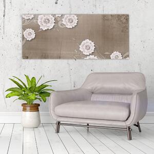 Slika - Draperija z rožami (120x50 cm)