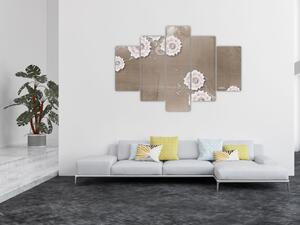 Slika - Draperija z rožami (150x105 cm)