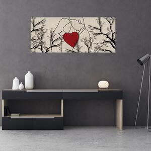 Slika - Zaljubljeni par (120x50 cm)