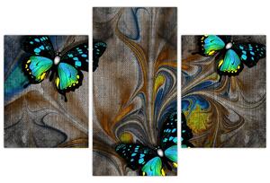 Slika - Svetli metulji na sliki (90x60 cm)