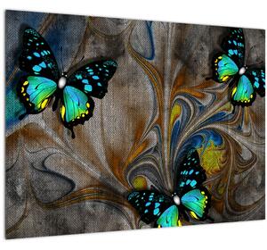 Slika - Svetli metulji na sliki (70x50 cm)