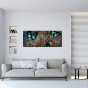 Slika - Svetli metulji na sliki (120x50 cm)