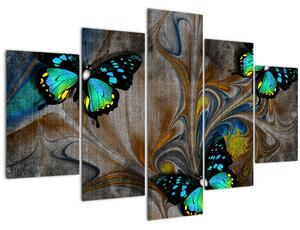 Slika - Svetli metulji na sliki (150x105 cm)