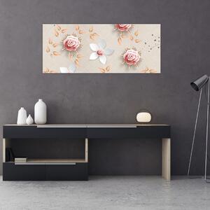 Slika - Cvetovi vrtnic (120x50 cm)