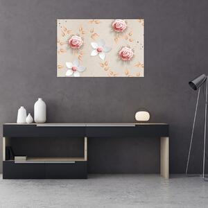 Slika - Cvetovi vrtnic (90x60 cm)
