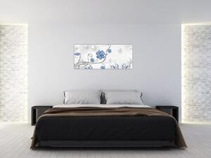 Slika - Modri ​​labodi (120x50 cm)