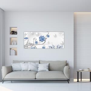 Slika - Modri ​​labodi (120x50 cm)