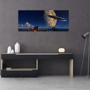 Slika - Dolazak vanzemaljaca (120x50 cm)