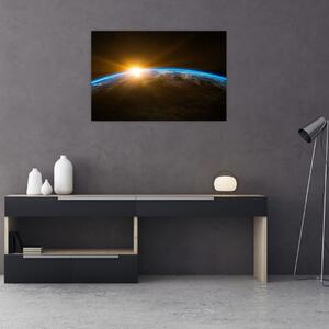 Slika planeta Zemlje iz svemira (90x60 cm)