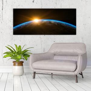 Slika planeta Zemlje iz svemira (120x50 cm)
