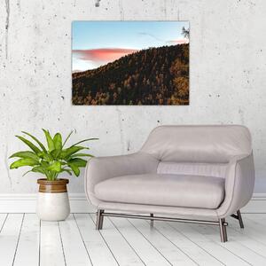 Slika crvenih oblaka iznad brda (70x50 cm)
