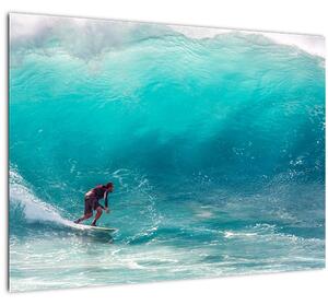 Slika surfera u valovima (70x50 cm)