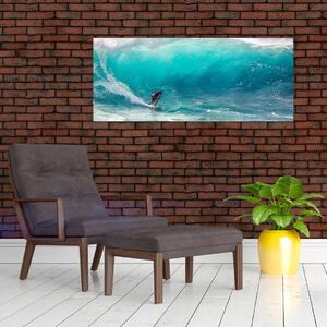 Slika surfera u valovima (120x50 cm)