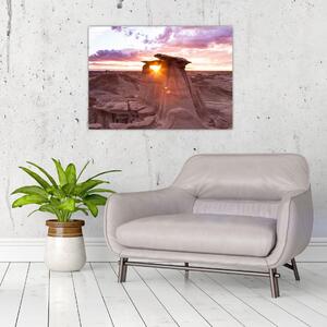 Slika - zalazak sunca u pustinji (70x50 cm)