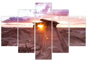 Slika - zalazak sunca u pustinji (150x105 cm)