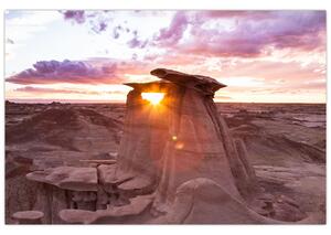 Slika - zalazak sunca u pustinji (90x60 cm)