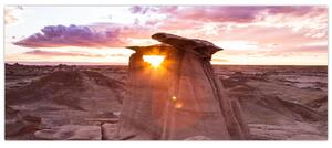 Slika - zalazak sunca u pustinji (120x50 cm)