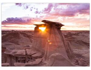 Slika - zalazak sunca u pustinji (70x50 cm)