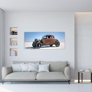 Slika automobila u pustinji (120x50 cm)